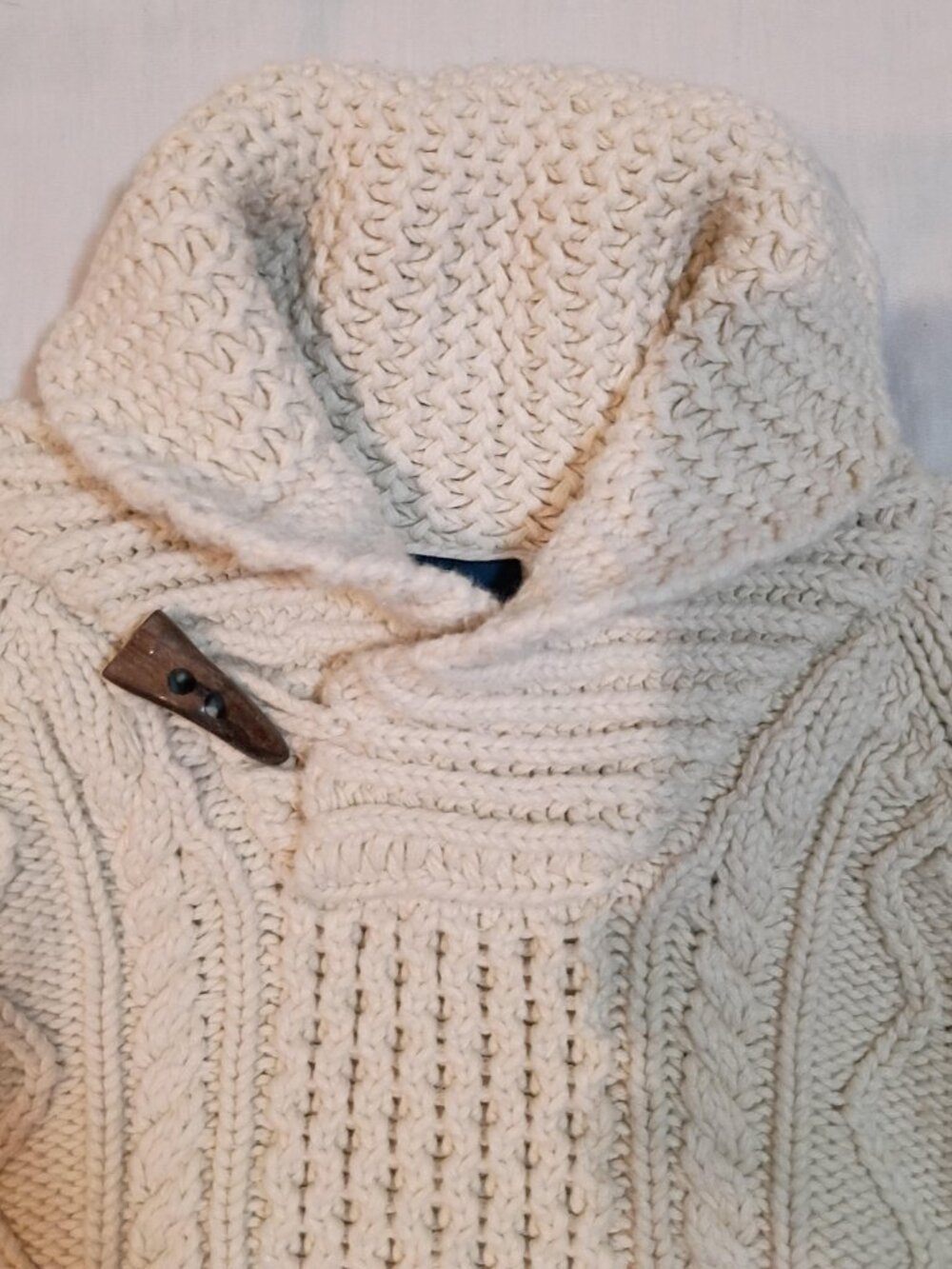 Polo Ralph Lauren/Sweater/Boys 3T/Cream/Cable Knit Toggle Preppy Old Money Class - Picture 3 of 7